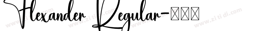 Flexander Regular字体转换